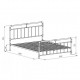 Металлическая двуспальная кровать в стиле лофт “АВИЛА”